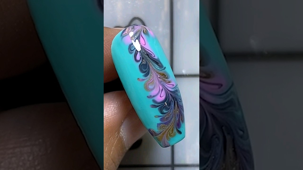 Easy nail art using needle 
