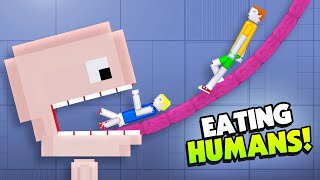 Eating HUMANS For To Grow BIG and STRONG In People Playground Mods