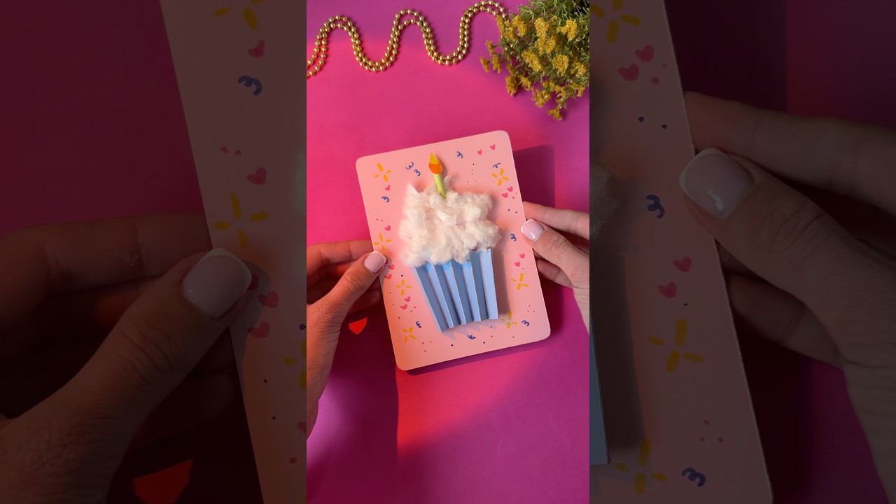 Открытка на день рождения своими руками 🎉🎂 