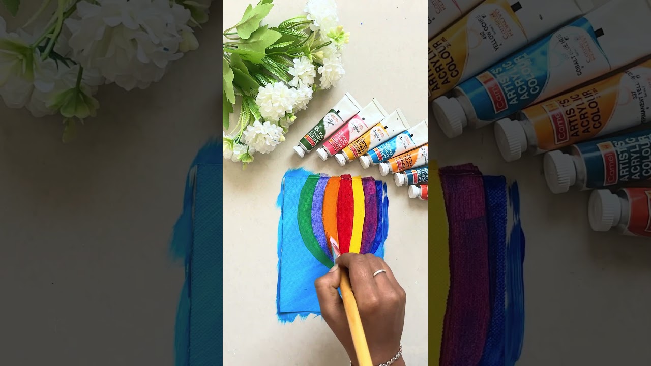 Kids Acrylic Painting 🎨 | Colorful Hot Air Balloon