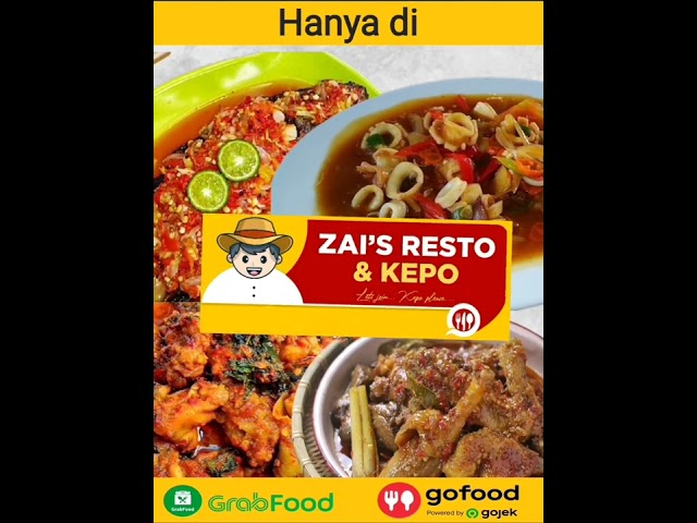 kini ZA'IS RESTO KEPO bisa grabfood dan gofood.. #restaurantstyle #tiktok #restoran #viral class=