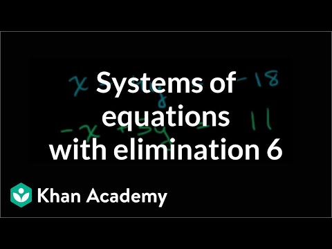 Solving System With Elimination | Algebra | Khan Academy