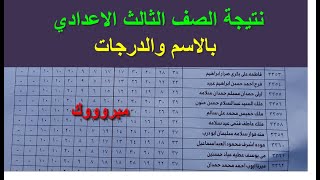 نتيجة الشهادة الاعدادية || نتيجة الصف الثالث الاعدادي  بالاسم والدرجات