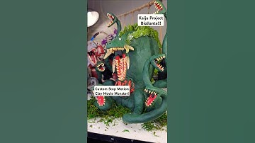 Godzilla Stop Motion - Project Kaiju Biollante Movie Monster Face Crafting #shorts