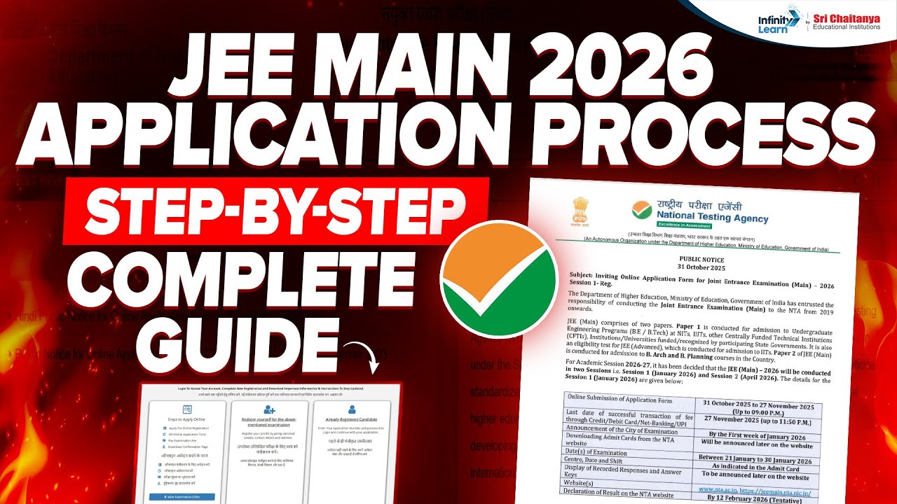 How To Fill JEE Main 2026 Application Form Step-by-Step Process | Fill ...
