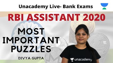 RBI Assistant 2020 l Important Puzzles l Reasoning l Divya Gupta