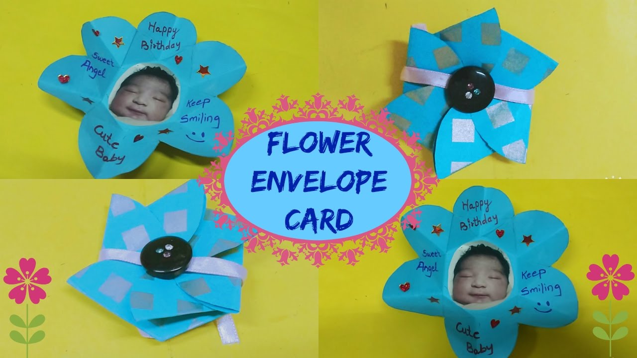 How To Make Flower Envelope Card DIY Flower Card Card For