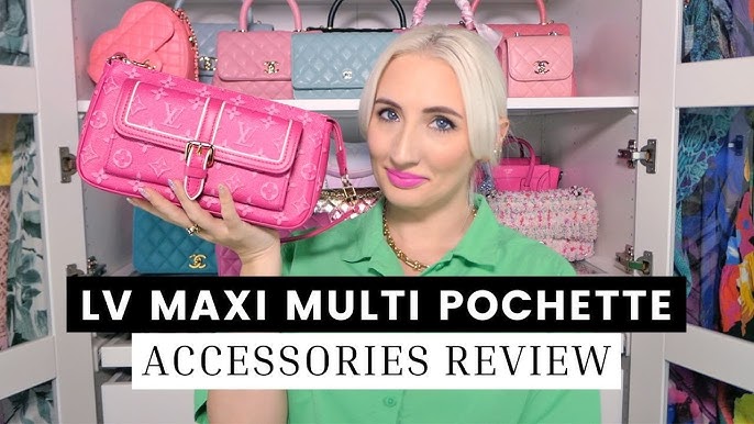 Maxi multi pochette accessoires crossbody bag Louis Vuitton Silver