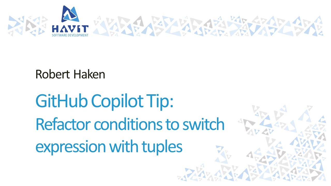 GitHub Copilot Tip: Refactor conditions to switch expression with ...