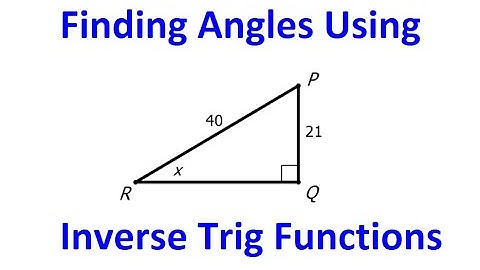 Day 3 CW - Find Missing Angles Using Inverse Trig Functions