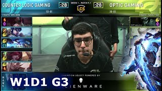 CLG vs OPT | Week 1 Day 1 S9 LCS Spring 2019 (ex-NA LCS) | CLG vs OpTic Gaming W1D1
