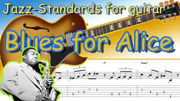 Blues for Alice (Charlie Parker) - guitar lesson