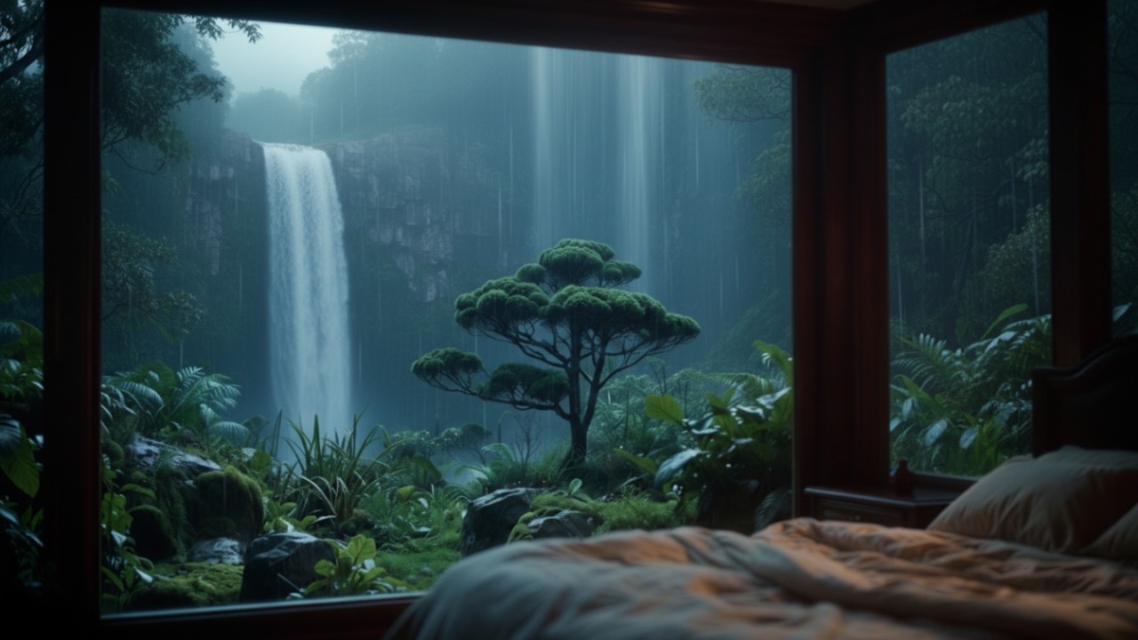 Finally Sleep Better: Heavy Rain & Soft Piano in a Cozy Room Changed My Nights 😴