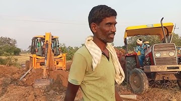 JCB 3dx Eco XTRA Plus Backhole loading mud in Swaraj tractor video Day-01|| SRIKANTH PS