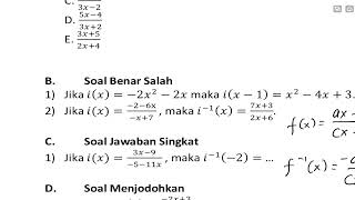 Pembahasan Soal Latihan PTS Semester Genap Matematika kelas XI Part 2