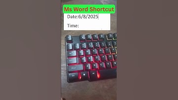 Insert Date and Time in MS Word#computer #techtori #shorts