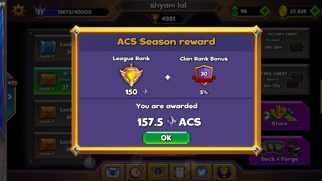 🔥$ACS Season reward 🔥Castle Crush 🔥NFT gameplay video 