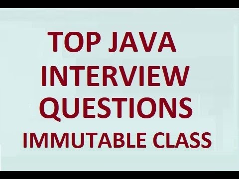 Top Java Interview Questions(Immutable Class Part 2)