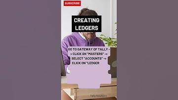 How to create ledger in Tally Prime #tally #tallyprime #tallyshorts #learn