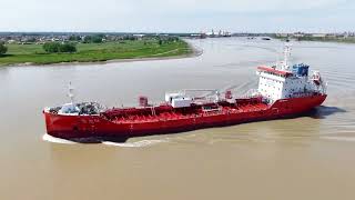 A Newly Constructed Chemical Tanker Sets Sail 