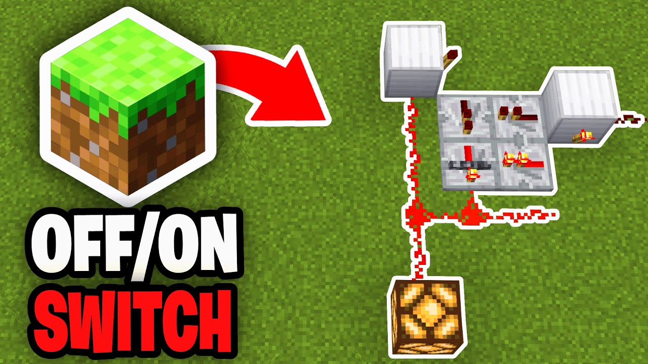How To Make Redstone On And Off Switch In Minecraft! - Tutorial - YouTube