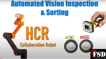 Hanwha HCR-5 Collaborative Robot: Automated Vision Inspection with Vision Sensor (Cognex)