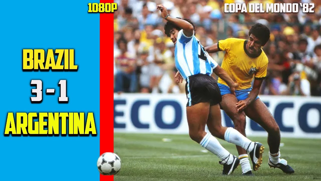 JOGO COMPLETO - Brasil 3 x 1 Argentina - Fase final Copa 1982