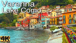 Stunning Varenna Lake Como Walking Tour 4k60fps | April 2024