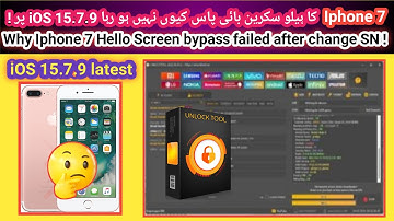 Iphone 7 Hello Screen Bypass failed after change SN iOS 15.7.9 | How to fix |  How to iphone 7 SN |