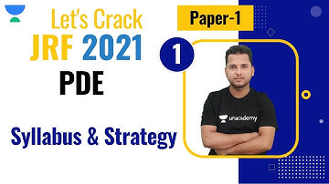 10:00 AM - JRF 2021| PDE by Saif Ahmad | Syllabus and Strategy