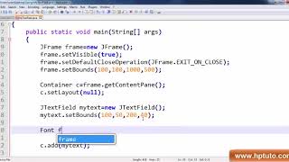 Swing Hindi 014 JTextField 02 How to change Font style and Font size of a JTextField YouTube