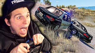 Durchgedrehter POLIZIST rammt Autos (mit 130km/h) von der Landstraße | BeamNG screenshot 1