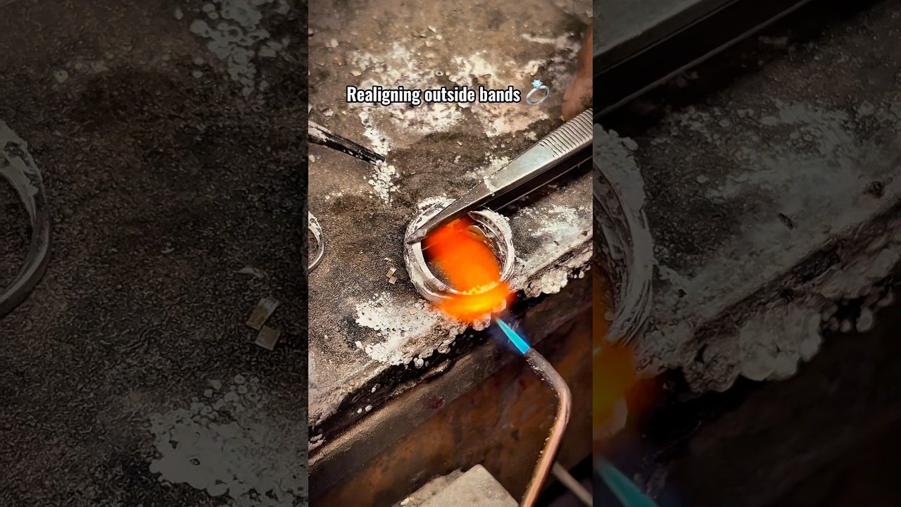 Realigning the outer bands &mdash; restoring the ring&rsquo;s perfect symmetry and shine. 💍 #jdcojewelry #ring