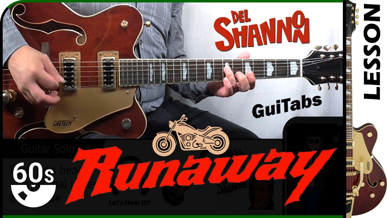 How to play RUNAWAY 🏍 - Del Shannon / GUITAR Lesson 🎸 / GuiTabs N°199