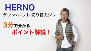 HERNO ダウン×ニット 切り替えジレ　３分で分かるポイント解説！