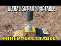 Ultimate Backpacking Essential: Compact Pocket Mini Table With Multi-function Design