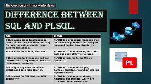 SQL and PLSQL | Difference between SQL and PLSQL | key differences of SQL and PL/SQL | Syllabusme
