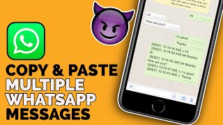 How To copy Multiple Messages in WhatsApp On iPhone I Copy & Paste Multiple WhatsApp Messages iPhone screenshot 1