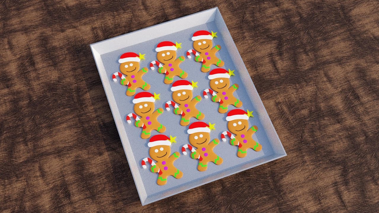 Gingerbread cookie Blender Tutorial - YouTube