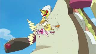 Cure Peach U0026 Cure Pine Attack Double Precure Kick