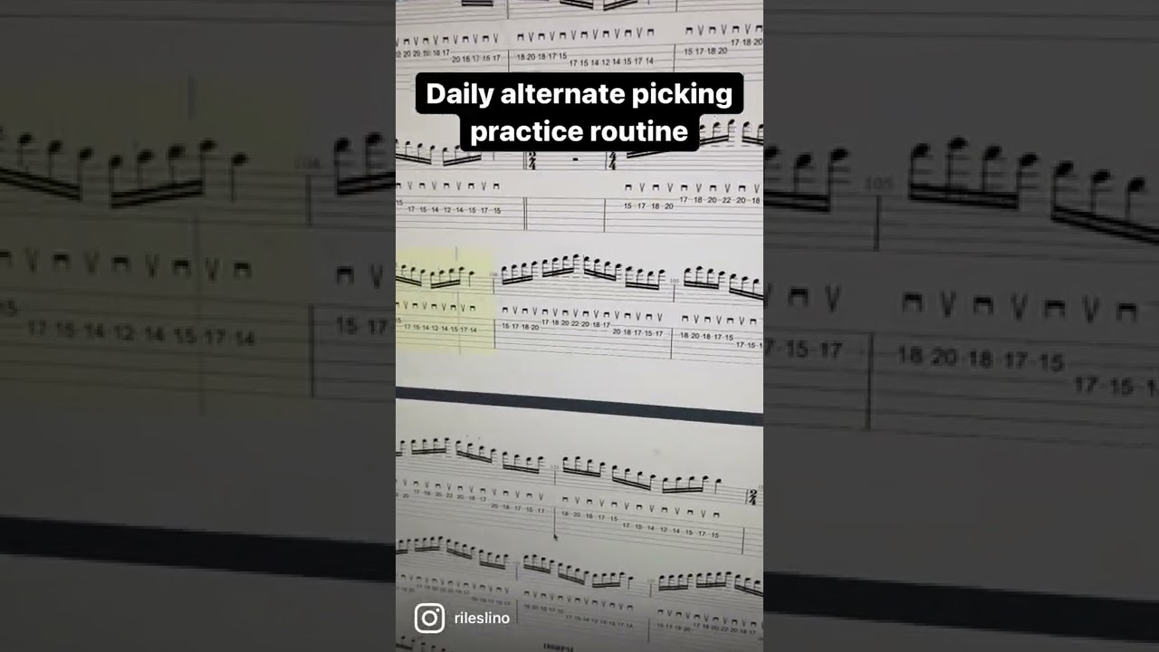 Tonton Daily alternative picking practice routine #shorts di YouTube Tonton Daily alternative picking practice routine #shorts di YouTube