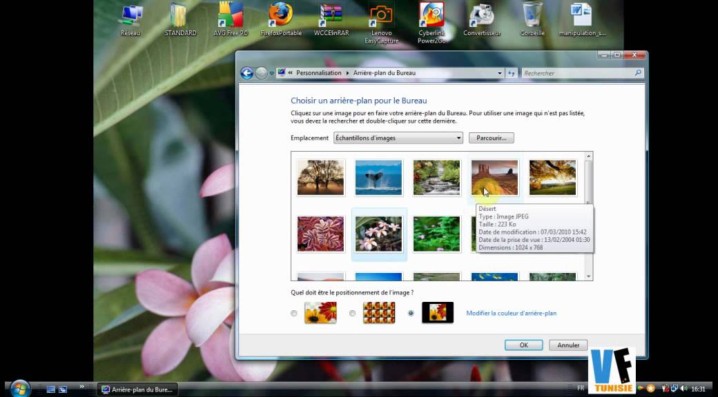 Changer l'arrière plan du bureau (1ère méthode) YouTube
