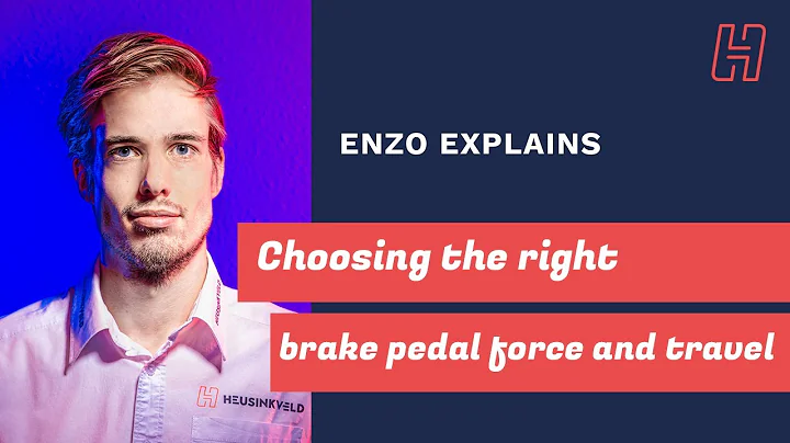 Enzo explains choosing the right brake pedal force...