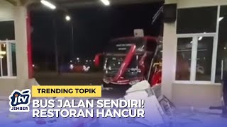 Download Lagu Bus PO Medali Mas Jalan Sendiri Tabrak Restoran di Ngawi! MP3