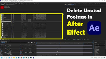 How To Delete Multiple Unused Footage In Single Click In After Effect | Delete  Unused Footage