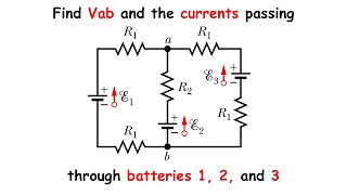 KIRCHHOFF'S LAWS in multiloop circuits with multiple batteries