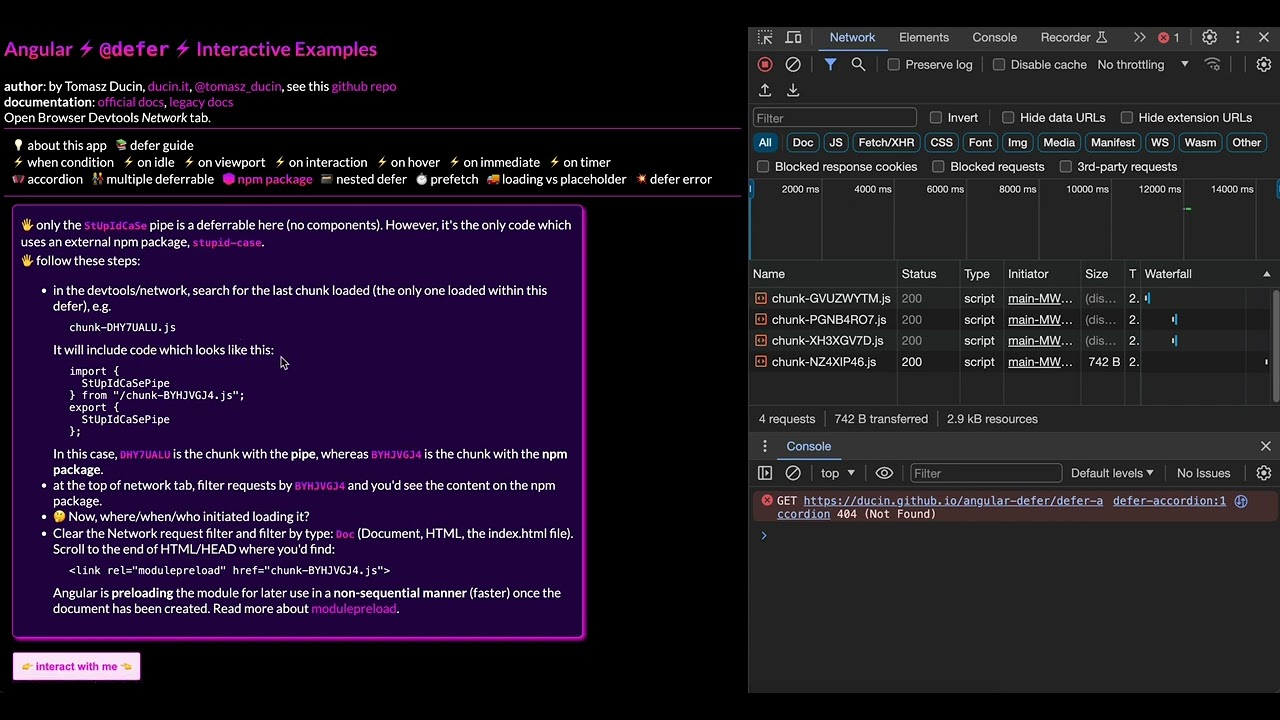 Angular @defer Interactive Examples - DEV Community