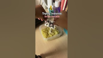 My first time trying Indomie noodles #shorts #youtubeshorts #ashortaday #indonesia #instant noodles