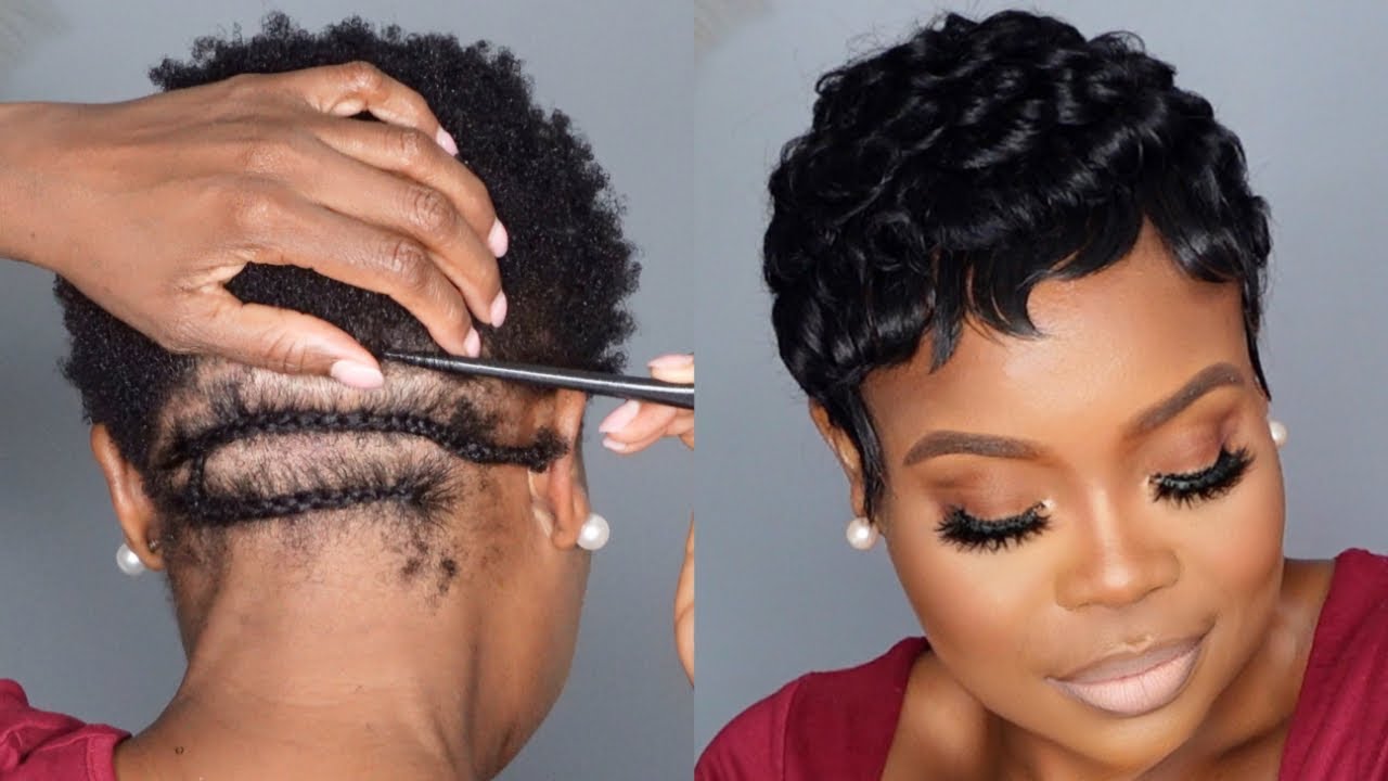 Сохраните свои короткие тонкие волосы. Натуральная стрижка пикси своими руками. Без выпрямителя, ...