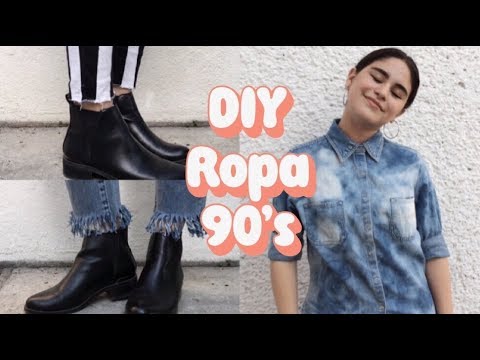 DIY ROPA TUMBLR transforma tu ropa vieja║ vintage style 90S - YouTube